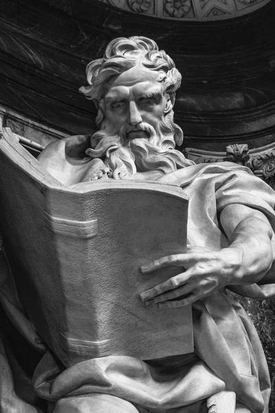 Details der Statue des heiligen Matthäus Stockbild