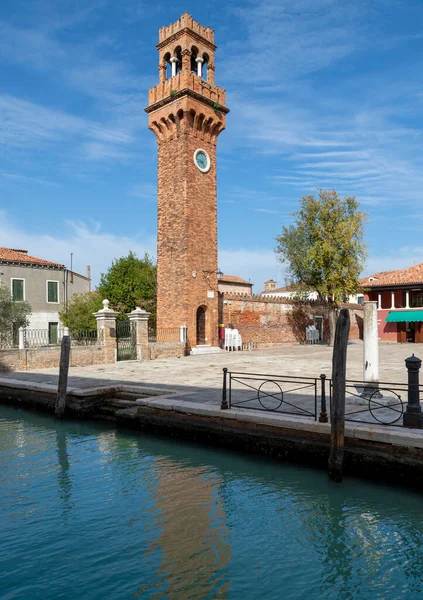 View Clock Tower Island Murano Venice Italy — Stock Photo, Image