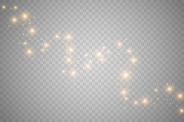 Parlak ışık efektini beyaz kıvılcımlarla ve altın yıldızları özel ışıkla parlat. Beyaz parlayan ışık. Işınlardan gelen yıldız ışığı. Güneş arkadan vuruyor. Parlak güzel yıldız. Güneş ışığı. EPS10.
