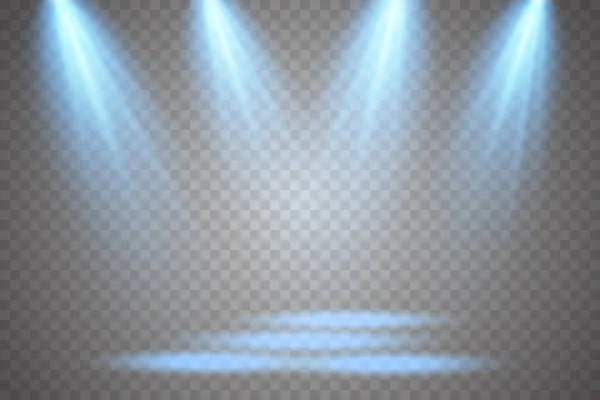 Vector Spotlights. Plaats delict. Lichte effecten. Gloeilamp effect. Vectorillustratie. — Stockvector