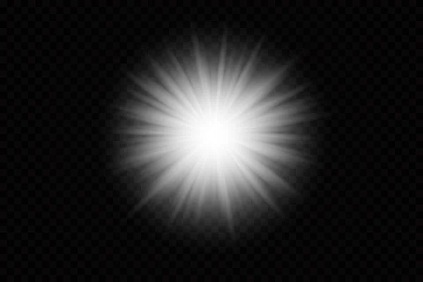 백색광 황금빛 빛나는 빛으로 줍니다 광선에서 나오는 역광을 받는다 아름다운 — 스톡 벡터