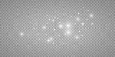 Parlak ışık efektini beyaz kıvılcımlarla ve altın yıldızları özel ışıkla parlat. Beyaz parlayan ışık. Işınlardan gelen yıldız ışığı. Güneş arkadan vuruyor. Parlak güzel yıldız. Güneş ışığı. EPS10