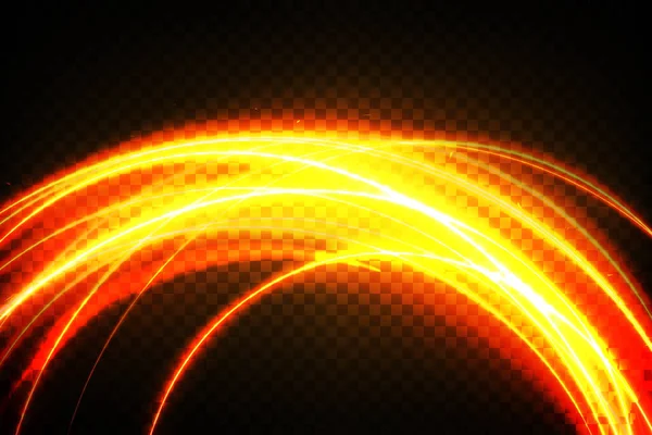 Gouden Gloeiende Spiraallijnen Effect Vector Achtergrond Eps10 Abstract Licht Snelheid — Stockvector