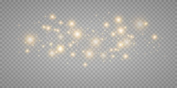 Réglez Effet Lumineux Lumineux Avec Des Étincelles Blanches Des Étoiles — Image vectorielle