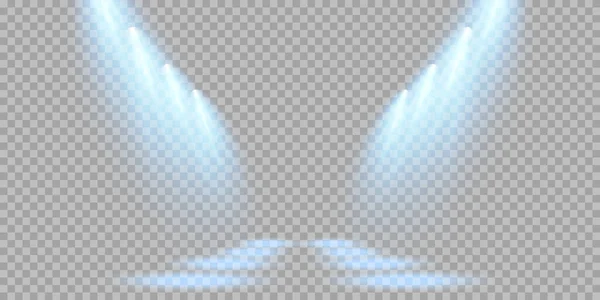 Vektorové Reflektory Scéna Světelné Efekty Vektorová Ilustrace Efektu Světla — Stockový vektor