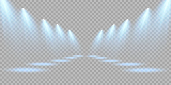 Vector Spotlights Plaats Delict Lichte Effecten Glow Light Effect Vector — Stockvector