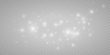 Parlak ışık efektini beyaz kıvılcımlarla ve altın yıldızları özel ışıkla parlat. Beyaz parlayan ışık. Işınlardan gelen yıldız ışığı. Güneş arkadan vuruyor. Parlak güzel yıldız. Güneş ışığı. EPS10
