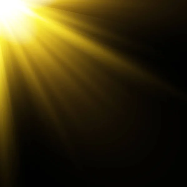 Definir Efeito Luz Brilho Com Faíscas Brancas Estrelas Douradas Brilhar — Vetor de Stock