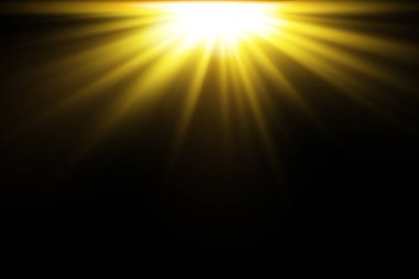 Açık yıldız altın png. Açık güneş altın png. Parlak altın png. Vektör çizer. Yaz mevsimi plajı