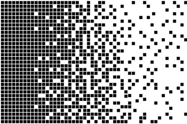 Dolu kare noktalı vektör simge disintegration etkisi ile dağıldı. Vektör dikdörtgen öğelerini gruplandırılır. Beyaz arka plan üzerinde izole