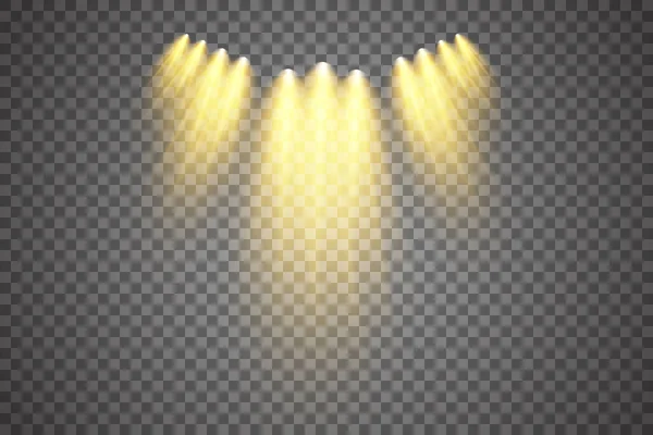 Vector Spotlights Glow Light Effect Vector Illustration — 스톡 벡터