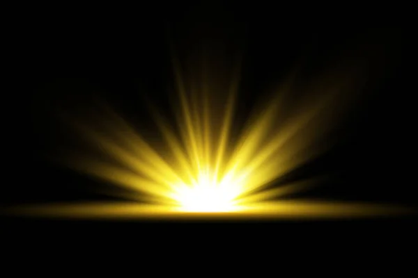 Світла Зірка Золота Png Світле Сонце Золоте Png Легкий Спалах — стоковий вектор