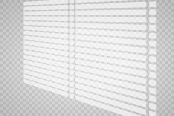 Překrýt Efekt Stínu Průhledné Překryté Okno Stíny Žaluzií Realistický Světelný — Stockový vektor