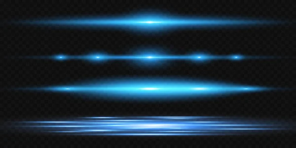 Sancaklar Için Hareket Işığı Etkisi Mavi Çizgiler Hızın Mavi Arka — Stok Vektör