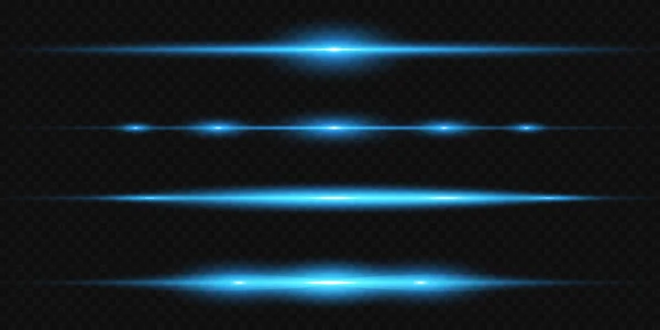 Motion Light Effect Banners Blue Lines Effect Speed Blue Background — ストックベクタ
