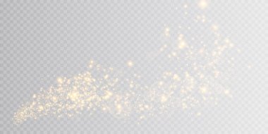 Altın ışık png. Bokeh ışıkları arka planı etkiler. Noel tozu arka planında Noel ışıltısı ışık saçan konfeti ve ışıltı dokusu tasarımınız için