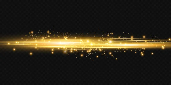 Goldenes Licht Bokeh Licht Lichter Effekt Hintergrund Weihnachten Glühender Staub — Stockvektor