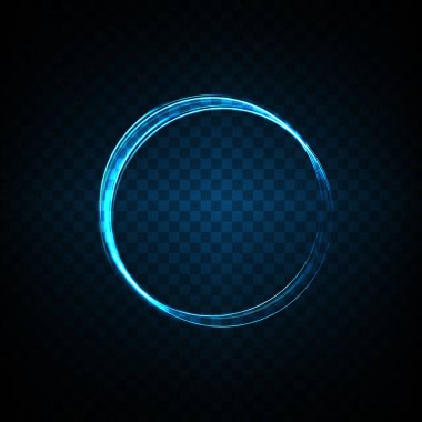 Mavi renkte hareket ve hız soyut ışık çizgileri. Işık her gün parıldıyor. Yarı dairesel dalga, ışık eğrisi girdap, araba farları, parlak optik fiber png