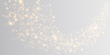 Beyaz png toz ışığı. Bokeh ışıkları arka planı etkiler. Parlayan tozun Noel arkaplanı. Parlayan ışık konfetileri ve dizaynınız için kıvılcım dokusu.
