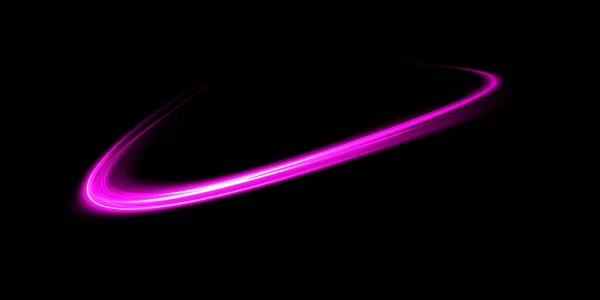 紫色の動きと速度の抽象的な光の線 光の毎日輝く効果 半円形の波 ライトトレイルカーブの渦 車のヘッドライト 白熱光ファイバーのPng — ストックベクタ