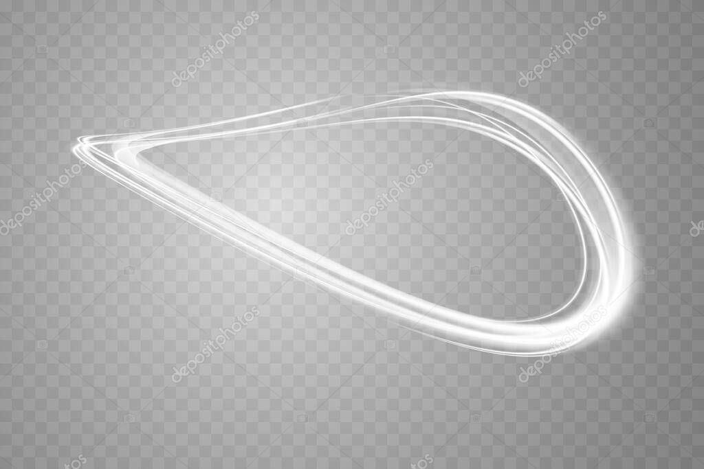 Abstract light lines of motion and speed in golden color. Light everyday glowing effect. semicircular wave, light trail curve swirl, car headlights, incandescent optical fiber png
