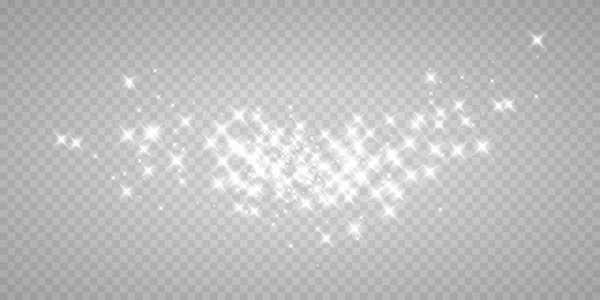 White Png Dust Light Bokeh Light Lights Effect Background Christmas — Stock Vector