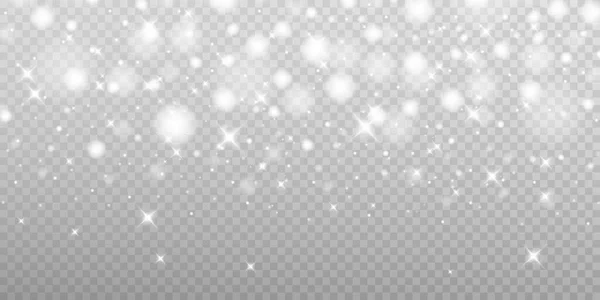 Bokeh Brillante Aislado Sobre Fondo Transparente Luces Aisladas Formas Borrosas — Vector de stock