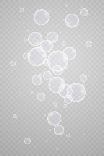Eine Reihe Von Bunten Und Bunten Seifenblasen Ein Design Erstellen — Stockvektor