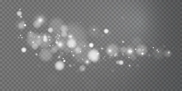 Bokeh Brillant Isolé Sur Fond Transparent Lumière Lumières Isolées Formes — Image vectorielle