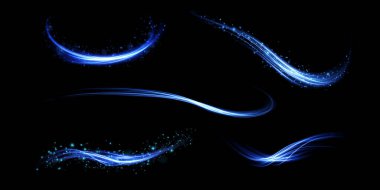 Bir dizi soyut hareket ve hız çizgisi. Açık mavi elips. Parlak galaksi. Parlak podyum. Uzay tüneli. Işık her gün parıldıyor. Yarı dairesel dalga, ışık girdabı uyanması. Parlak spira