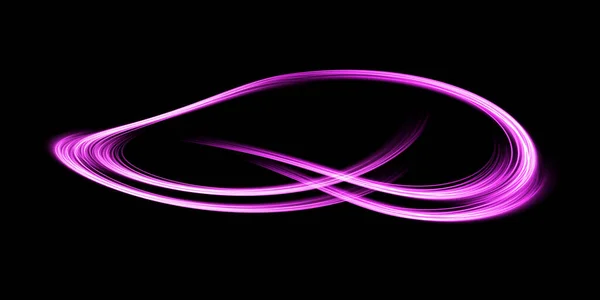 Líneas Luz Abstracta Movimiento Velocidad Con Destellos Color Púrpura Efecto — Vector de stock