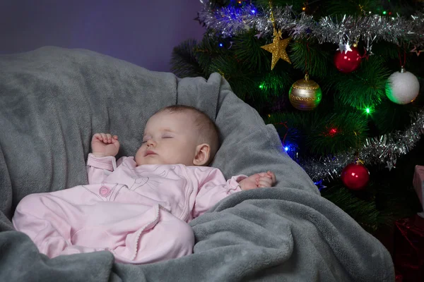 Karácsonyi baba lány Jogdíjmentes Stock Képek