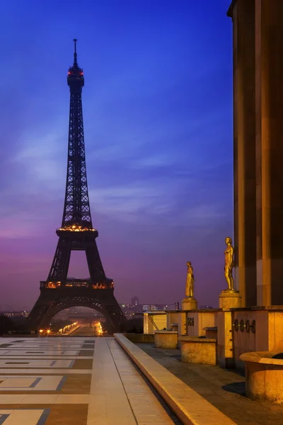Tour Eiffel de Paris depuis Trocadéro — Photo
