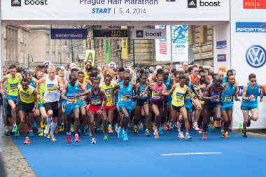 Prague, Çek Cumhuriyeti, Nisan 2014, yarı maraton praha