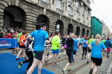 Prague, Çek Cumhuriyeti, Nisan 2014, yarı maraton praha