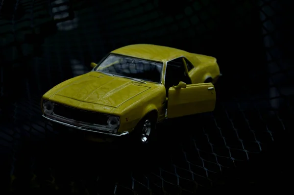 Carro Clássico Amarelo Primeiro Plano — Fotografia de Stock