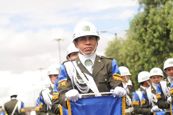 Desfile Del Independencia Polica Colombiana — Foto Stock