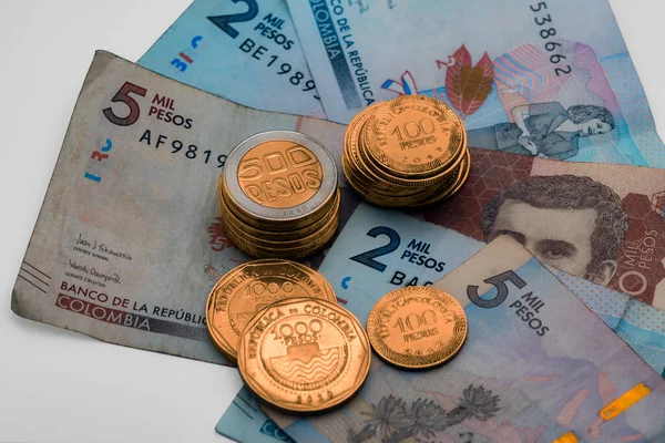Kolumbianische Pesos Und Währungen Neutralen Fonds — Stockfoto