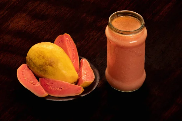 Psidium Juice Guava Juice Edible Fruit Native Americas — Stock Photo, Image
