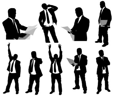 İşadamları silhouettes