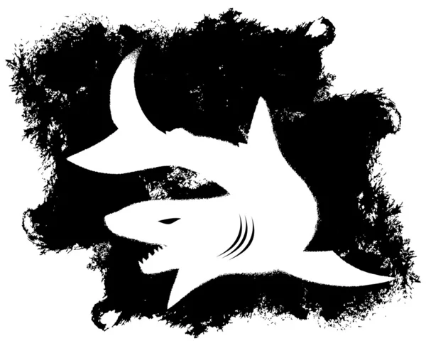 Requin grunge — Image vectorielle