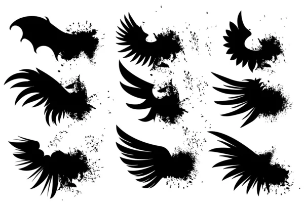 Grunge ailes — Image vectorielle