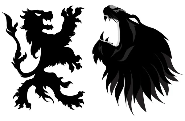 Leones Heraldy — Archivo Imágenes Vectoriales