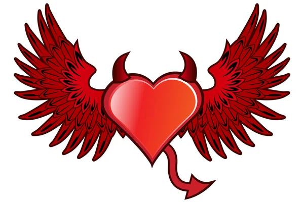 Corazón del diablo — Vector de stock