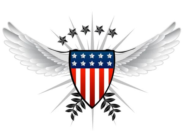 Escudo inspirado americano —  Vetores de Stock