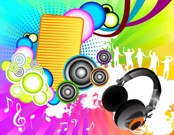 Couleurs Musique — Image vectorielle