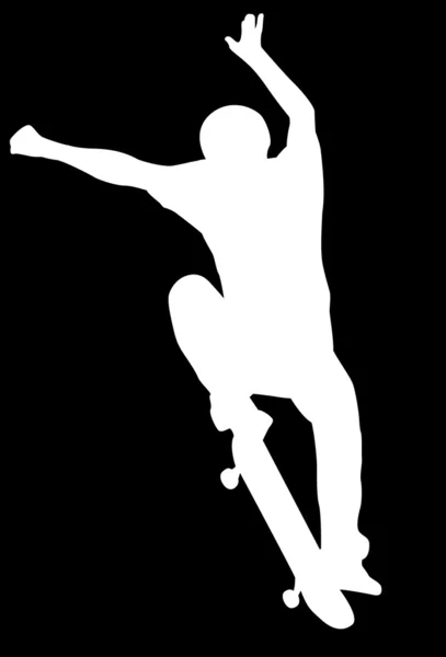 滑冰 Siluets — 图库矢量图片