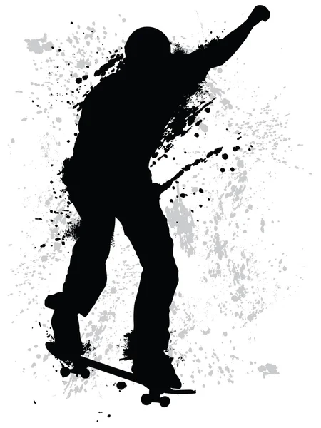 Patineur de Grunge — Image vectorielle