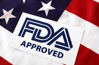 Logo FDA Amerika Birleşik Devletleri bayrağıyla onaylandı