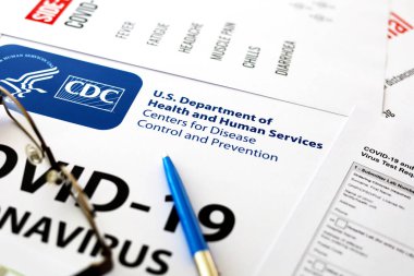 Coronavirus kelimeli bir CDC logosu, CDC Coronavirus Sağlık ve İnsani Hizmetler Departmanı